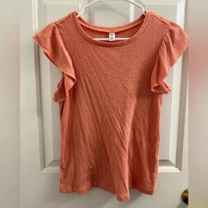 BP. Ribbed flutter sleeve shirt size XS